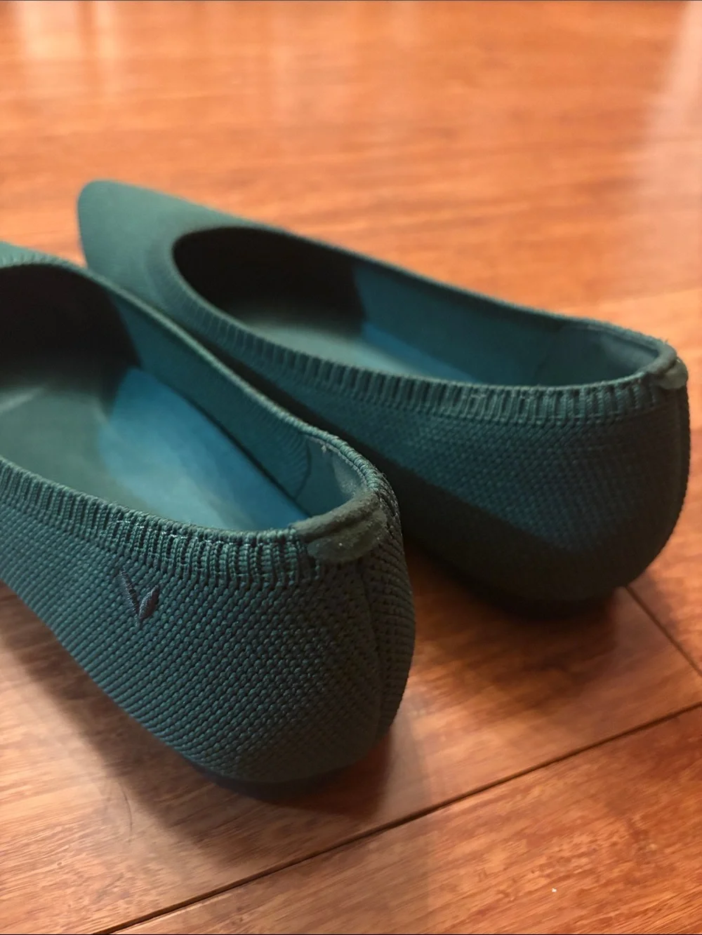 Vivaia Women's Pointed Knit Flats - Forest Green - soE 40.5 (9.5)
